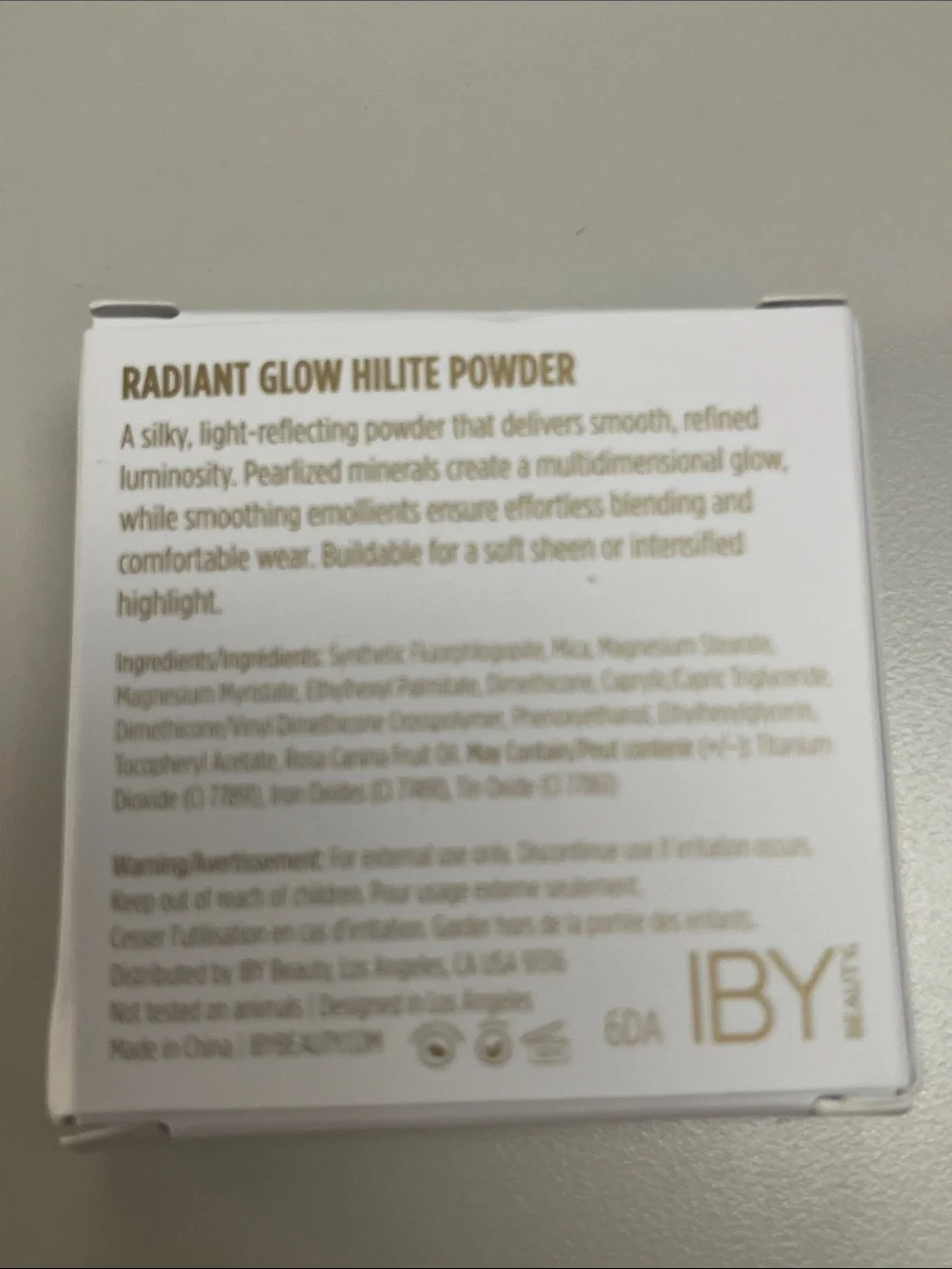 IBY Radiant Glow Hilite Powder — Pink and Burgundy Cosmetic bag